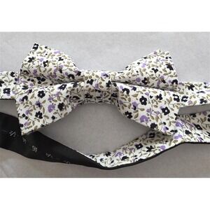 NWT Nick Graham Men's Pre-Tied Bow Tie Floral Adjustable Classic Style 125778